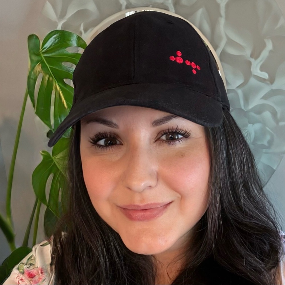 The Authentic T Shirt Company Black Hat with Red Embroidery Size S/M